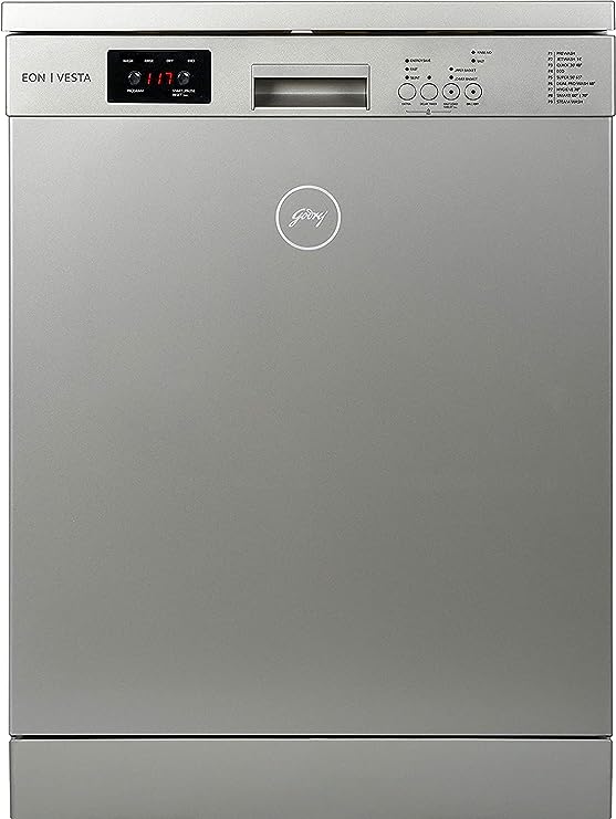Godrej Eon Dishwasher | Steam Wash Technology |13 place setting |Perfect for Indian Kitchen| A+++ Energy rating | DWF EON VES 13Z SI STSL- Satin Silver Godrej Eon Dishwasher | Steam Wash Technology |13 place setting |Perfect for Indian Kitchen| A+++ Energy rating | DWF EON VES 13Z SI STSL- Satin Silver